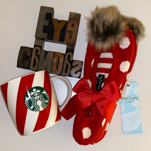 🆕mud pie Women’s ‘Dot Knit’ Slippers - Picture 1 of 8